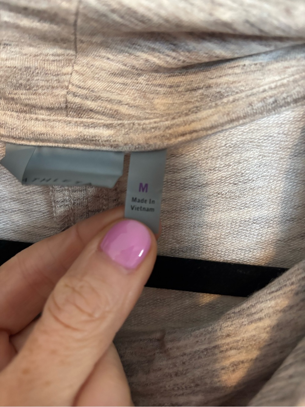Athleta Light Heather Taupe Crewneck Sweater